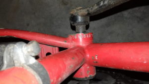 Contoh nomor rangka sepeda Federal di bagian bawah seat tube