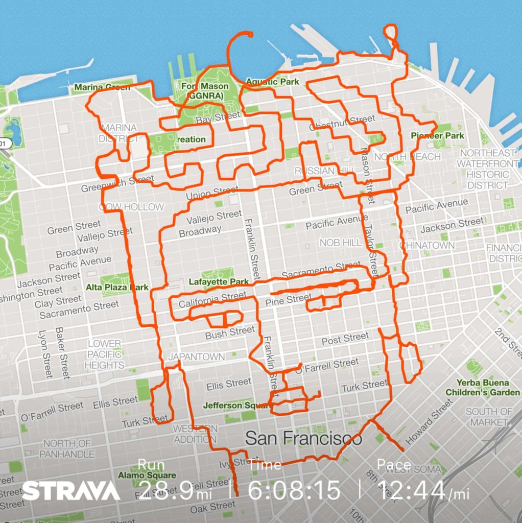 Menggambar dengan Strava
